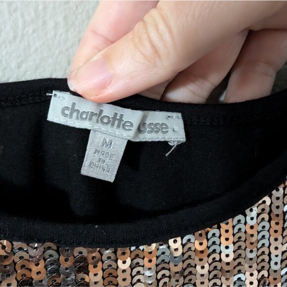 Charlotte Russe Sequin Crop top - Picture 2 of 3